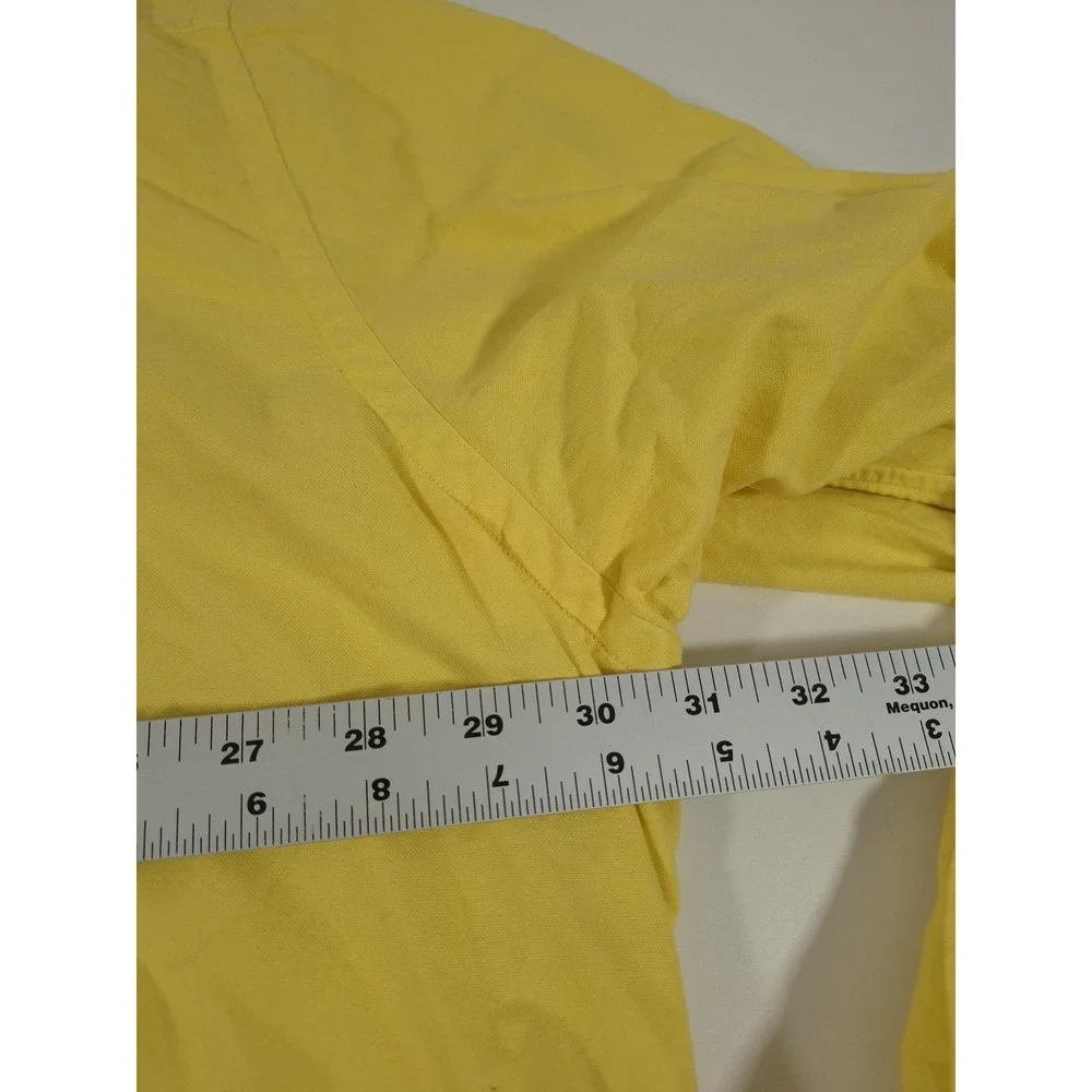 Polo Ralph Lauren Shirt Mens Big 3XLT Yellow Solid Button Down Long Sleeve Pony